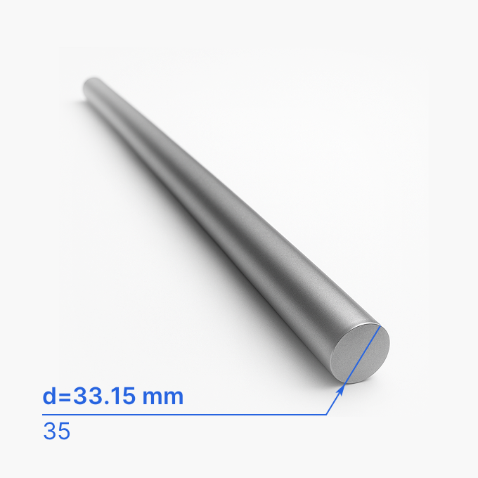 Круг (пруток) углеродистый 33.15 мм (d33.15/ø33.15), 35