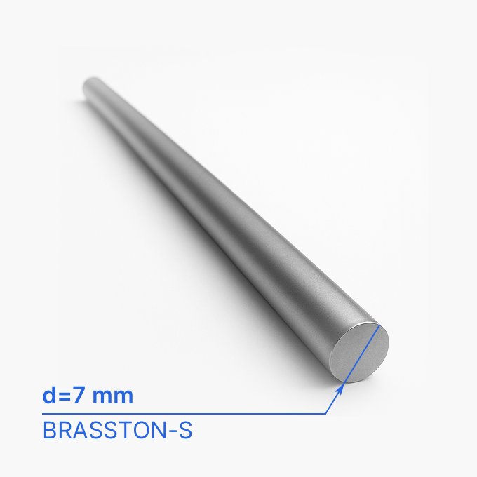 Круг (пруток) стальной 7 мм (d7/ø7), BRASSTON-S, ТУ 24.44.22-148-00195430-2019
