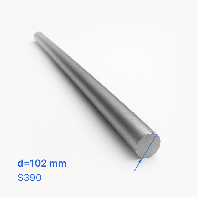 Круг (пруток) стальной 102 мм (d102/ø102), S390