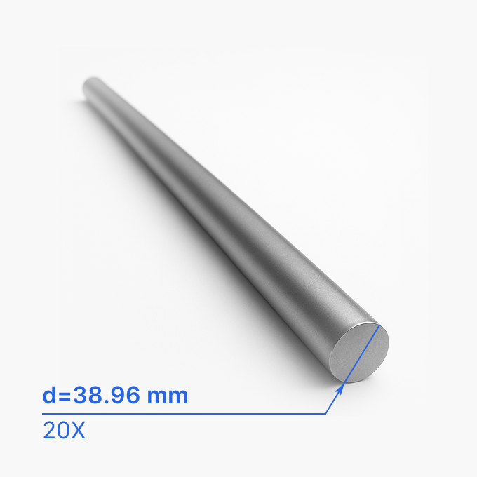 Круг (пруток) легированный 38.96 мм (d38.96/ø38.96), 20Х, ГОСТ 7417