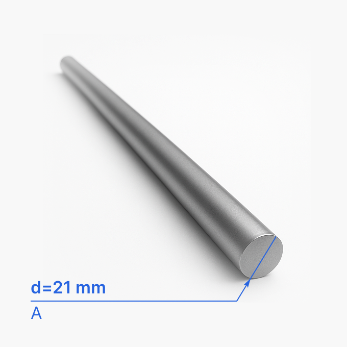 Круг (пруток) калиброванный 21 мм (d21/ø21), А