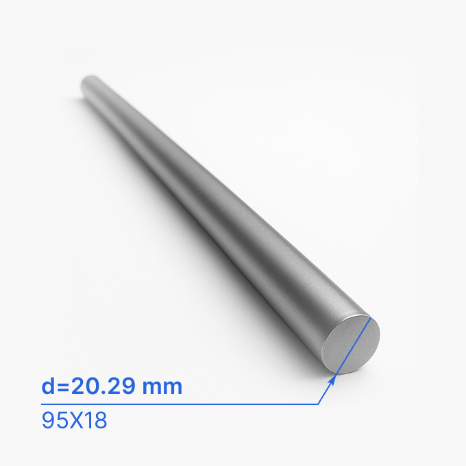 Круг (пруток) нержавеющий 20.29 мм (d20.29/ø20.29), 95Х18, ГОСТ 14955