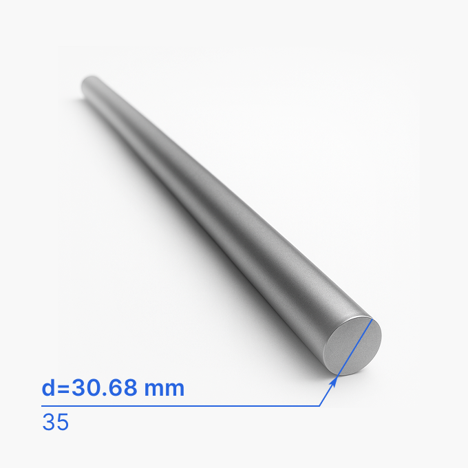 Круг (пруток) углеродистый 30.68 мм (d30.68/ø30.68), 35