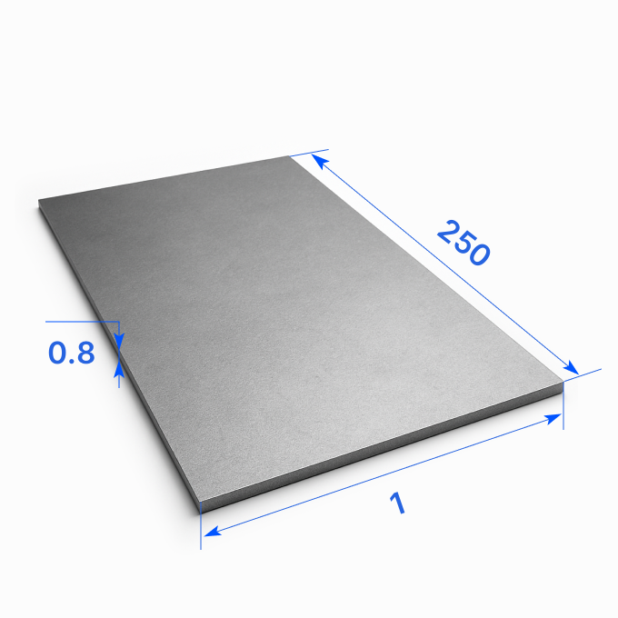 Лист нержавеющий 1х250х0.8 мм, 430 (AISI, TP), BA (ЗЕРКАЛЬНЫЙ)
