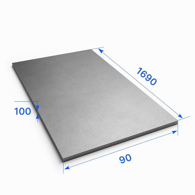 Лист толстый 90х1690х100 мм, 45