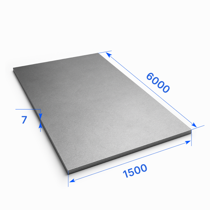 Лист нержавеющий 1500х6000х7 мм, 316L (AISI, TP)