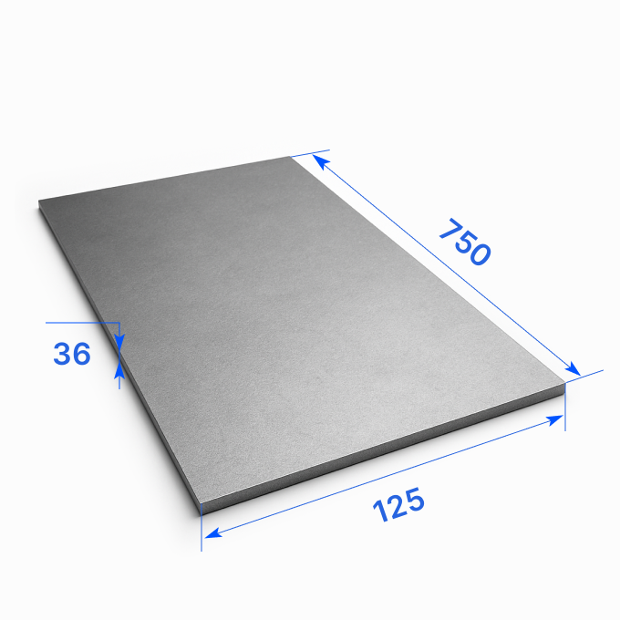Лист толстый 125х750х36 мм, 22К