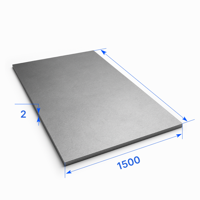 Лист нержавеющий 1500х2 мм, 08Х18Н10