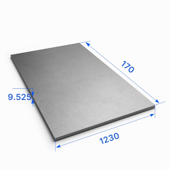 Лист толстый 1230х170х9.525 мм, 6061Т651