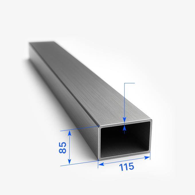 Труба бронзовая профильная 115х85х мм, БРБ2, ГОСТ 18175