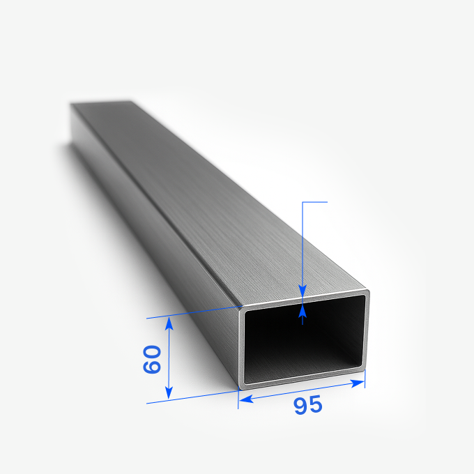 Труба бронзовая профильная 95х60x мм, БРА9Ж3Л, ГОСТ 493
