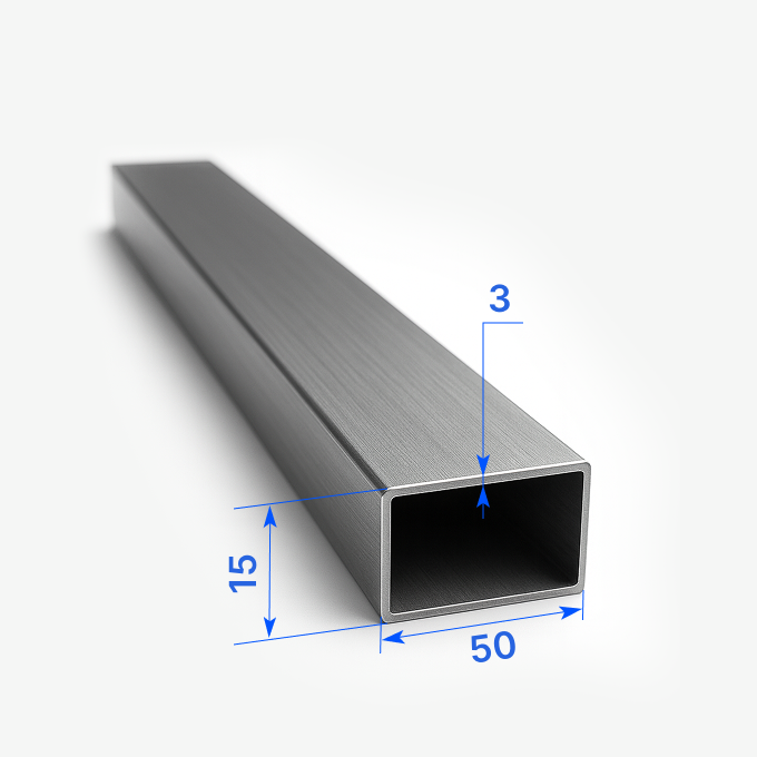 Труба медная профильная 50х15x3 мм, М2