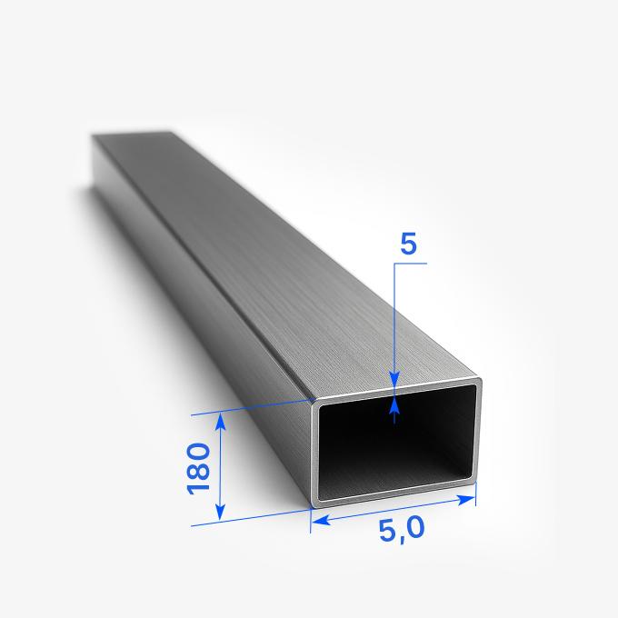 Труба профильная прямоугольная 5,0х180х5 мм, 3СП, ГОСТ 30245