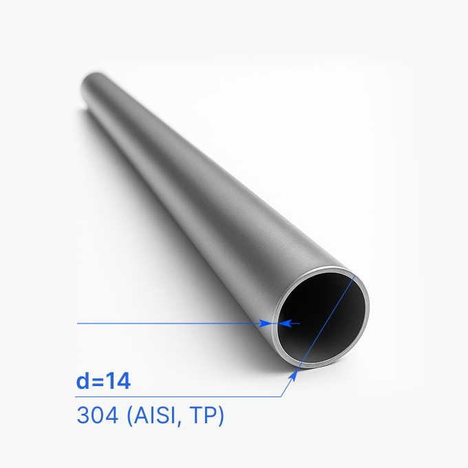 Труба 14х мм, 304 (AISI, TP)