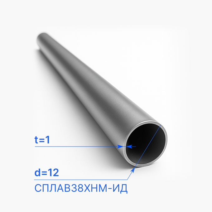 Труба 12x1 мм, СПЛАВ38ХНМ-ИД, ТУ 14-159-243-94