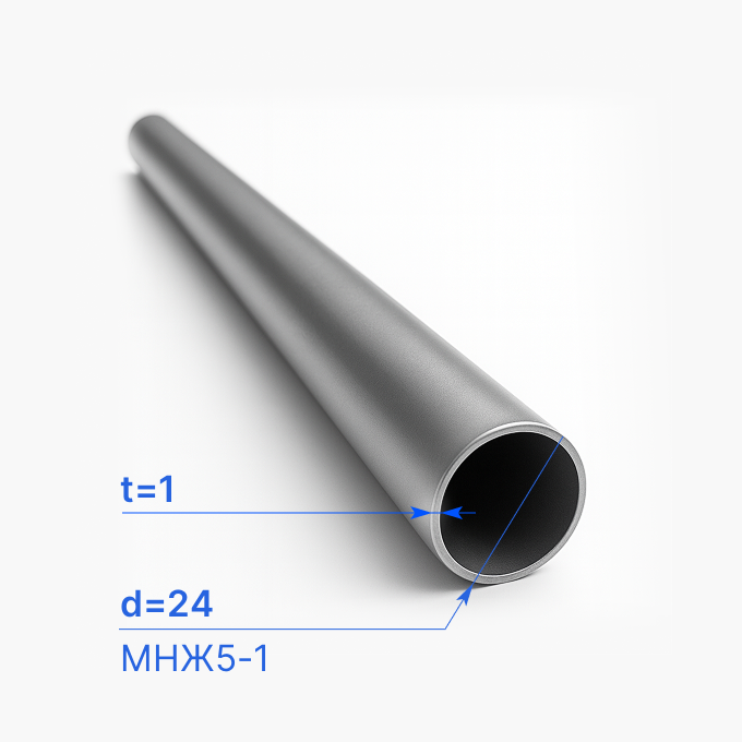 Труба медная 24x1 мм, МНЖ5-1, ГОСТ 17217