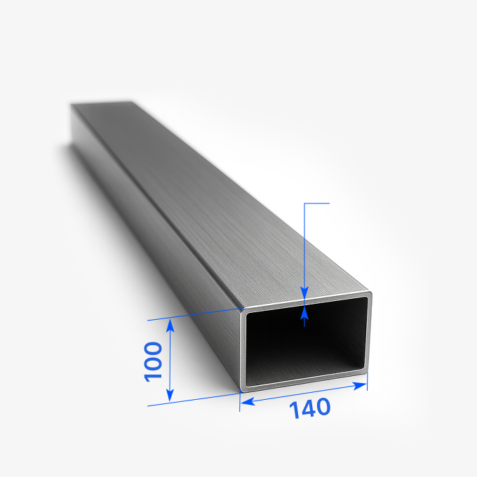 Труба профильная прямоугольная 140х100х мм, 02, ГОСТ 30245