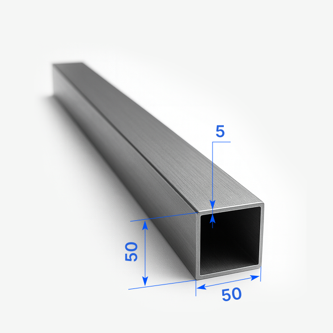 Труба профильная квадратная 50х50x5 мм, 20