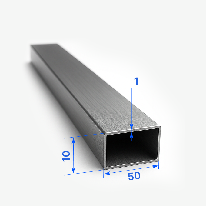 Труба медная профильная 50х10x1 мм, М2