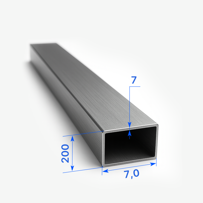 Труба профильная прямоугольная 7,0х200х7 мм, 09Г2С, ГОСТ 30245