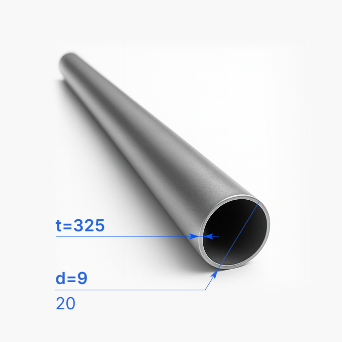 Труба электросварная 9х325 мм, 20, ГОСТ 10704