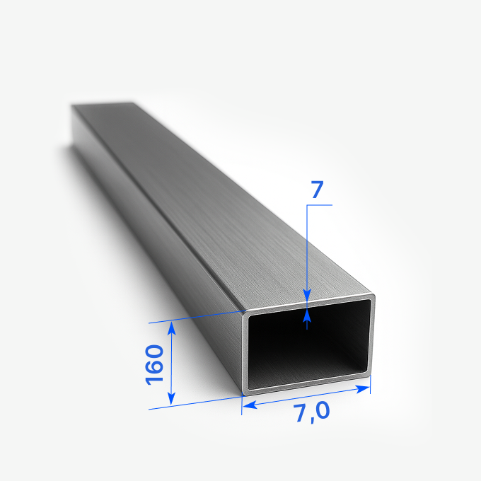 Труба профильная прямоугольная 7,0х160х7 мм, 3СП, ГОСТ 30245