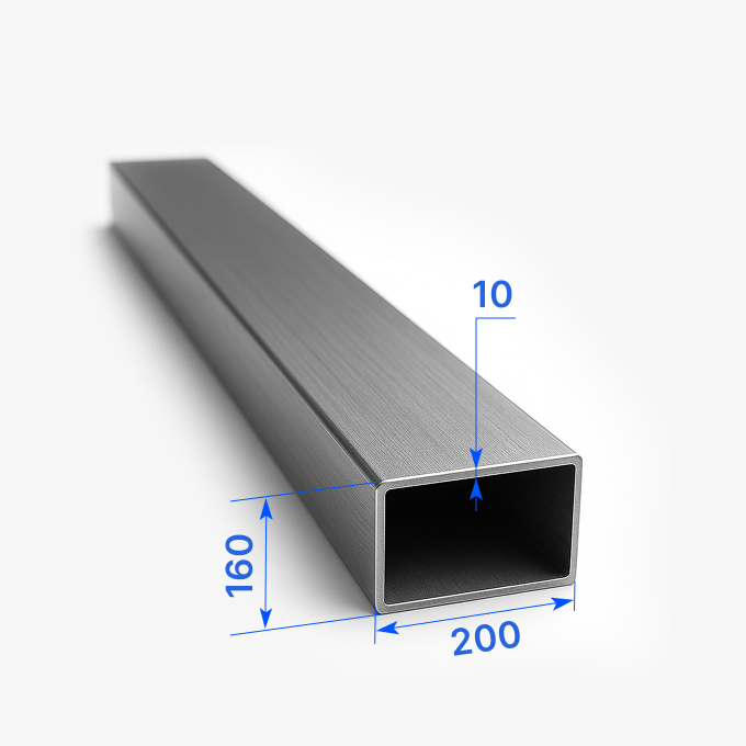Труба профильная прямоугольная 200х160x10 мм, 3, ГОСТ 30245