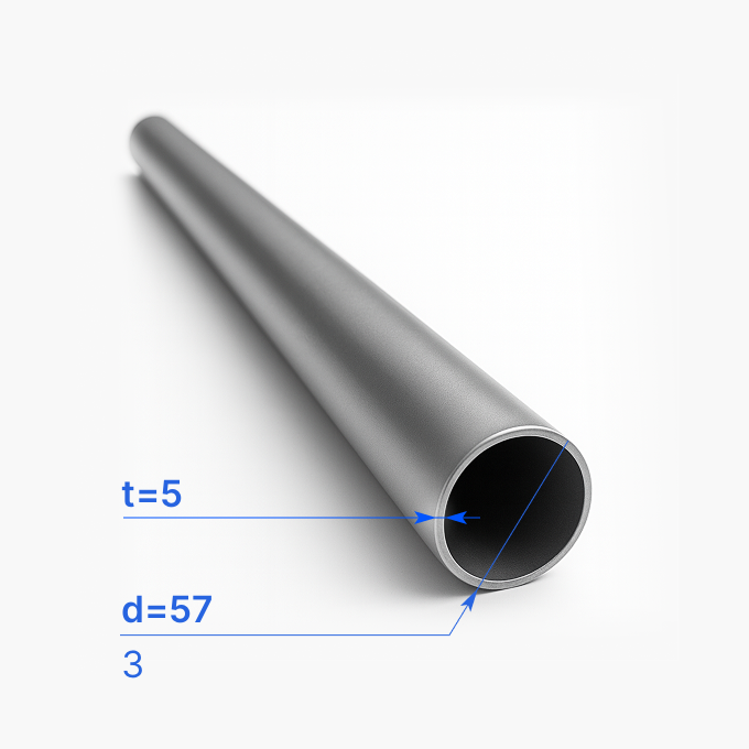 Труба бесшовная 57x5 мм, 3