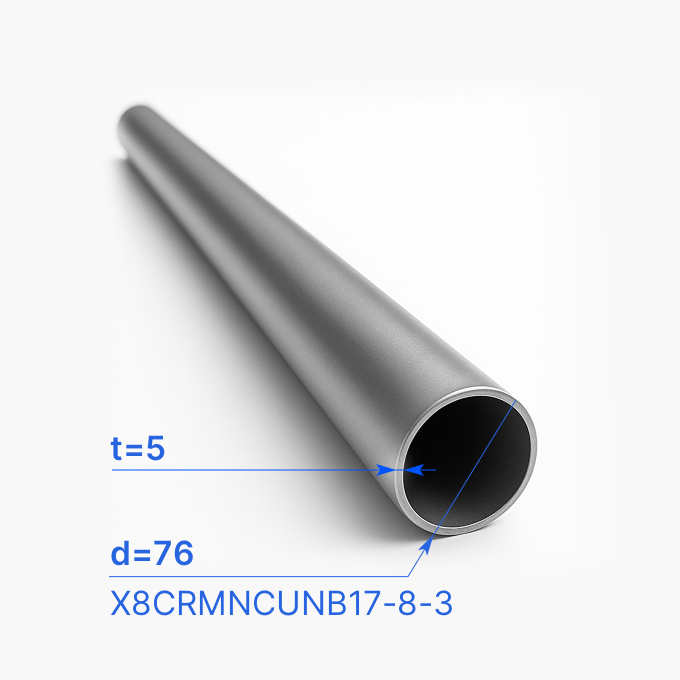 Труба 76х5 мм, X8CRMNCUNB17-8-3