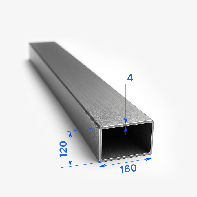 Труба профильная прямоугольная 160х120x4 мм, 2