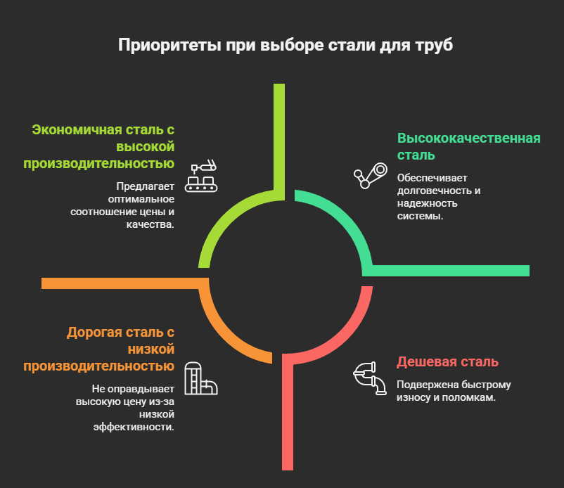 Ключевые параметры для выбора стали