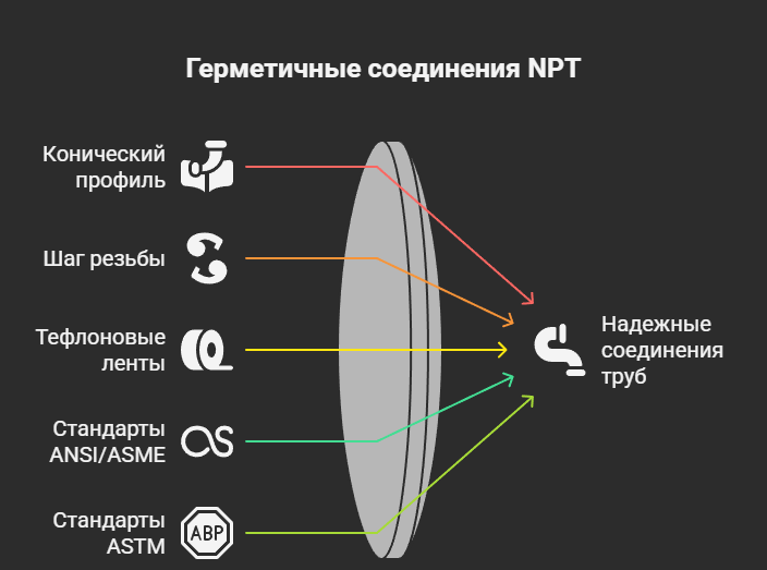 NPT – National Pipe Taper – Американская коническая резьба NPT – National Pipe Taper – Американская коническая резьба