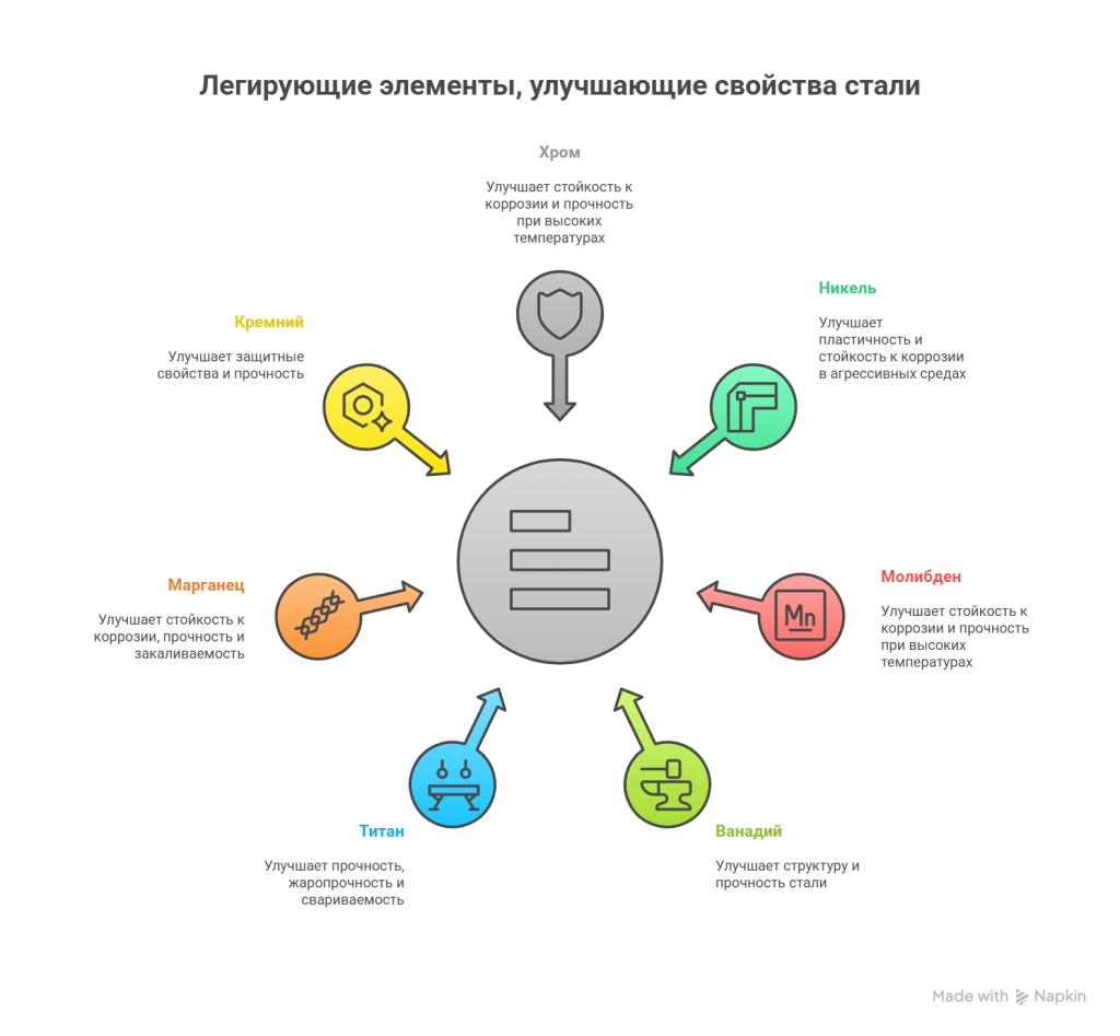 Основные легирующие элементы стали и их влияние