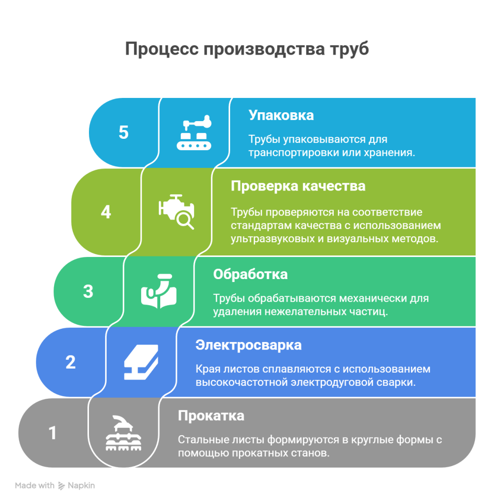Производство электросварных прямошовных труб