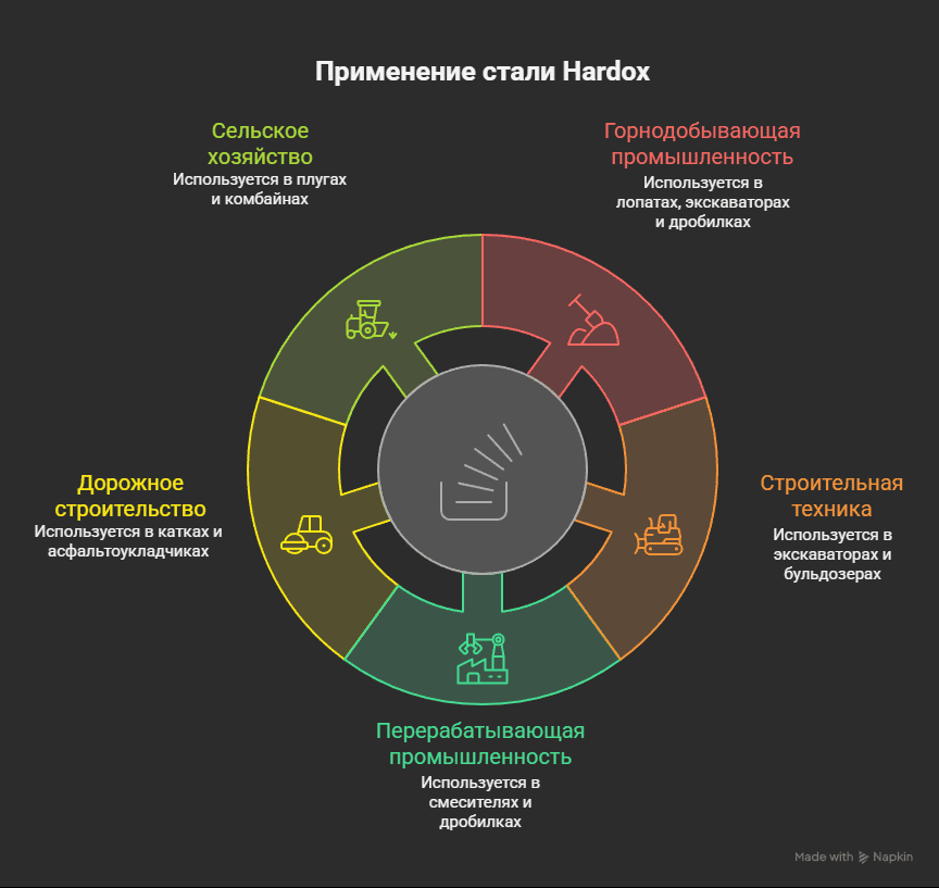Сферы применения Hardox