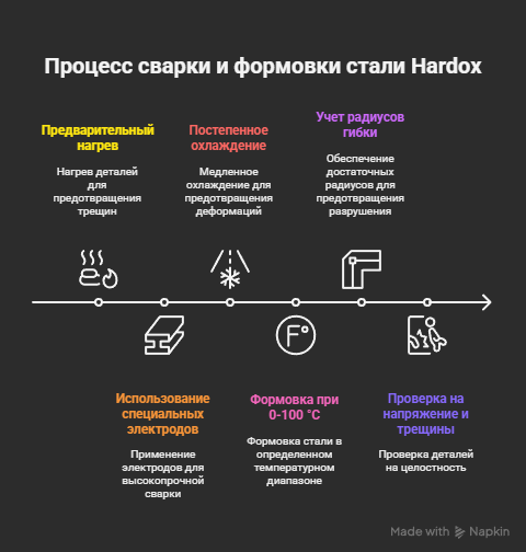 Процесс сварки стали Hardox