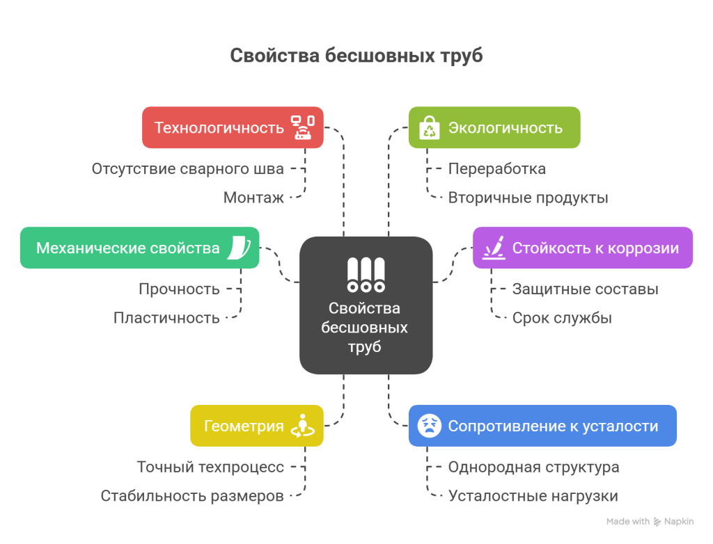 Свойства бесшовных труб