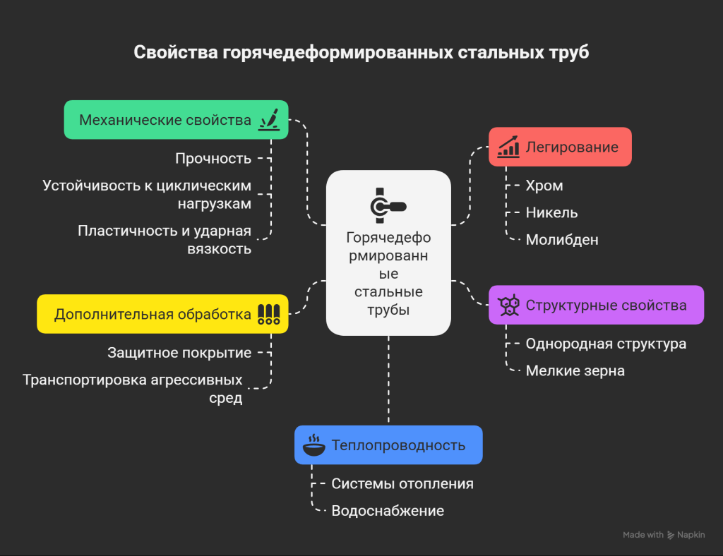 Свойства горячедеформированных труб
