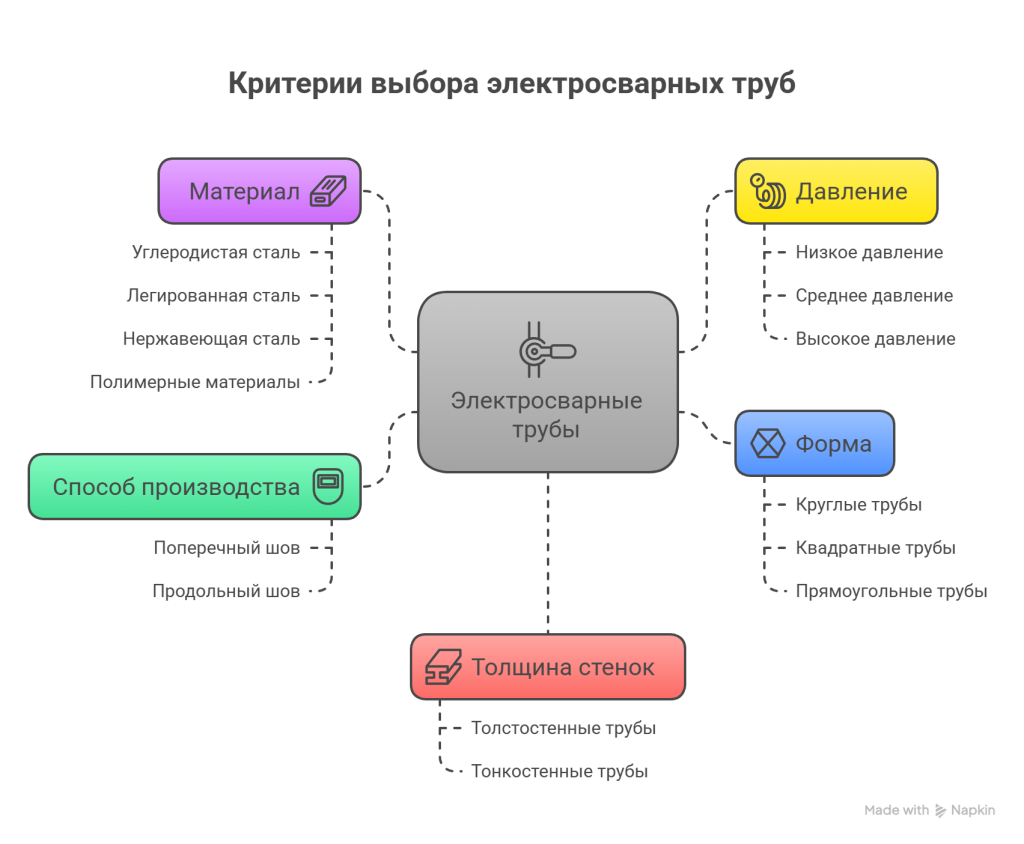 Виды электросварных труб
