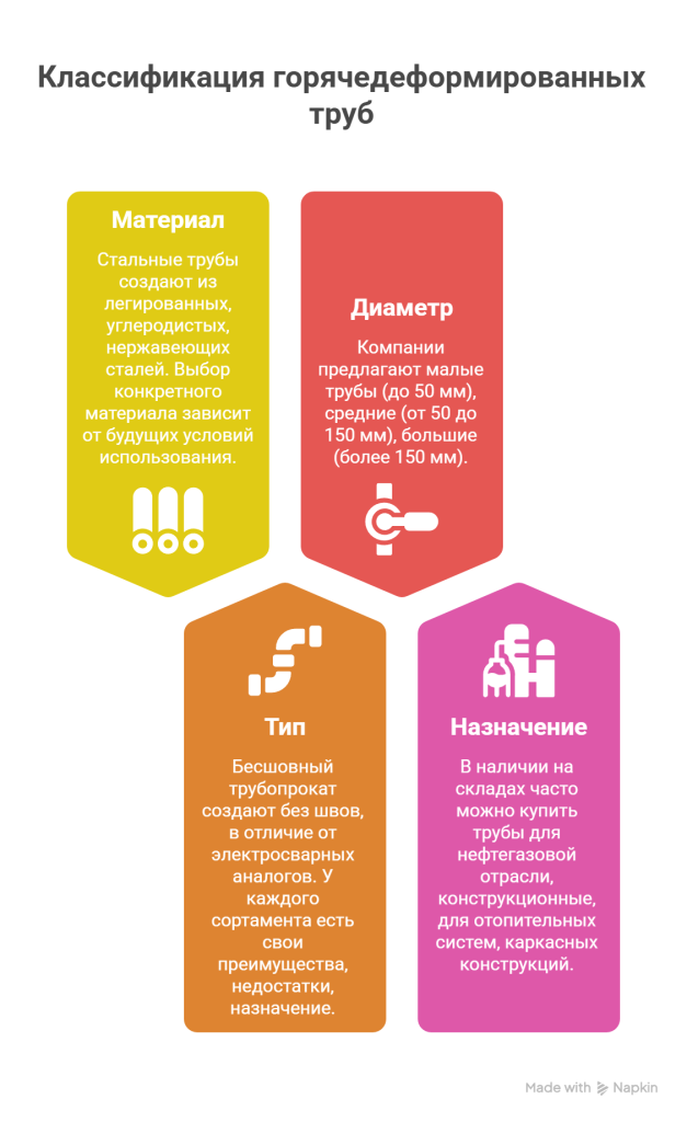 Виды горячедеформированных труб